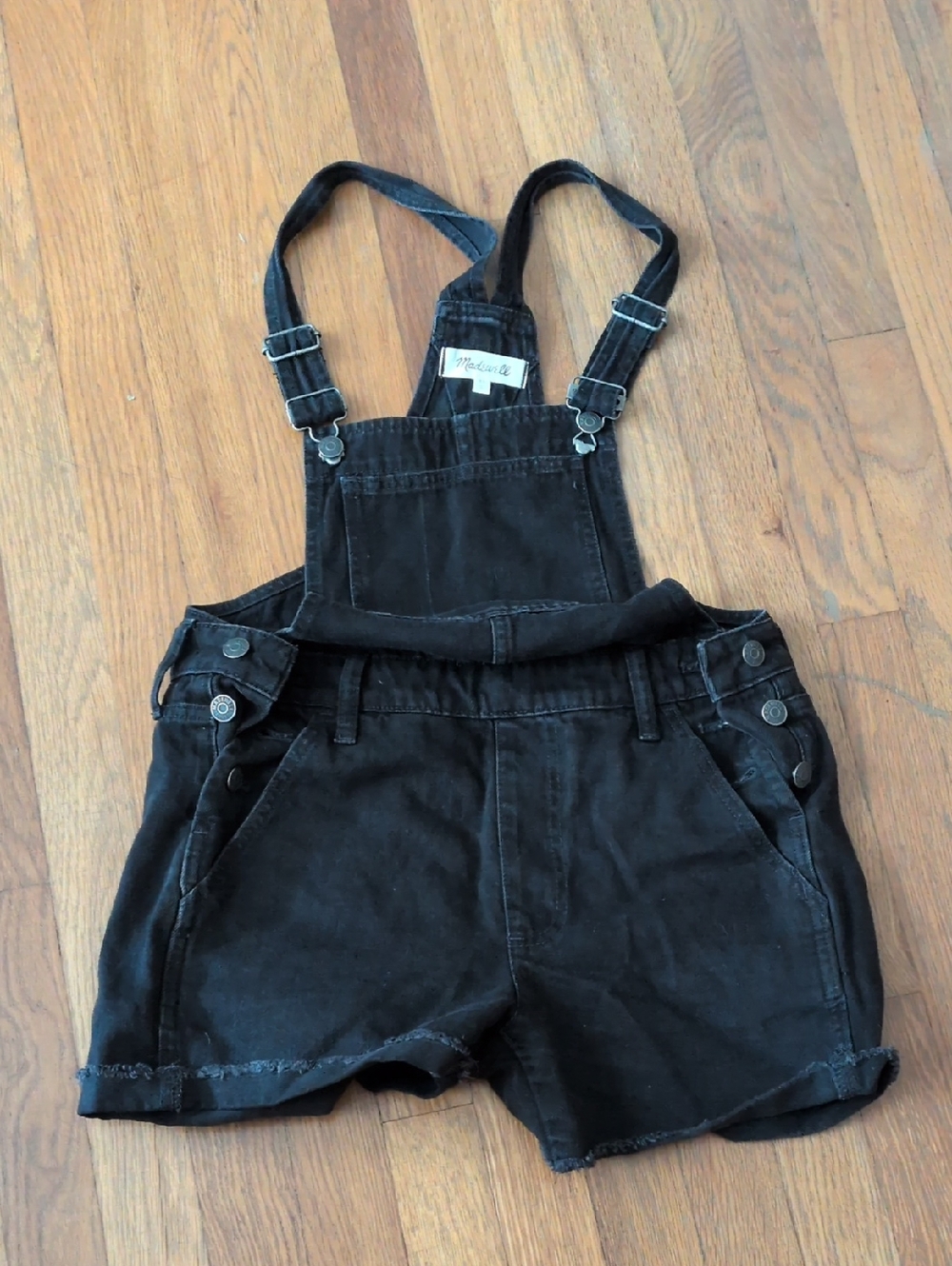Unbranded Black Kids Denim Short Overalls